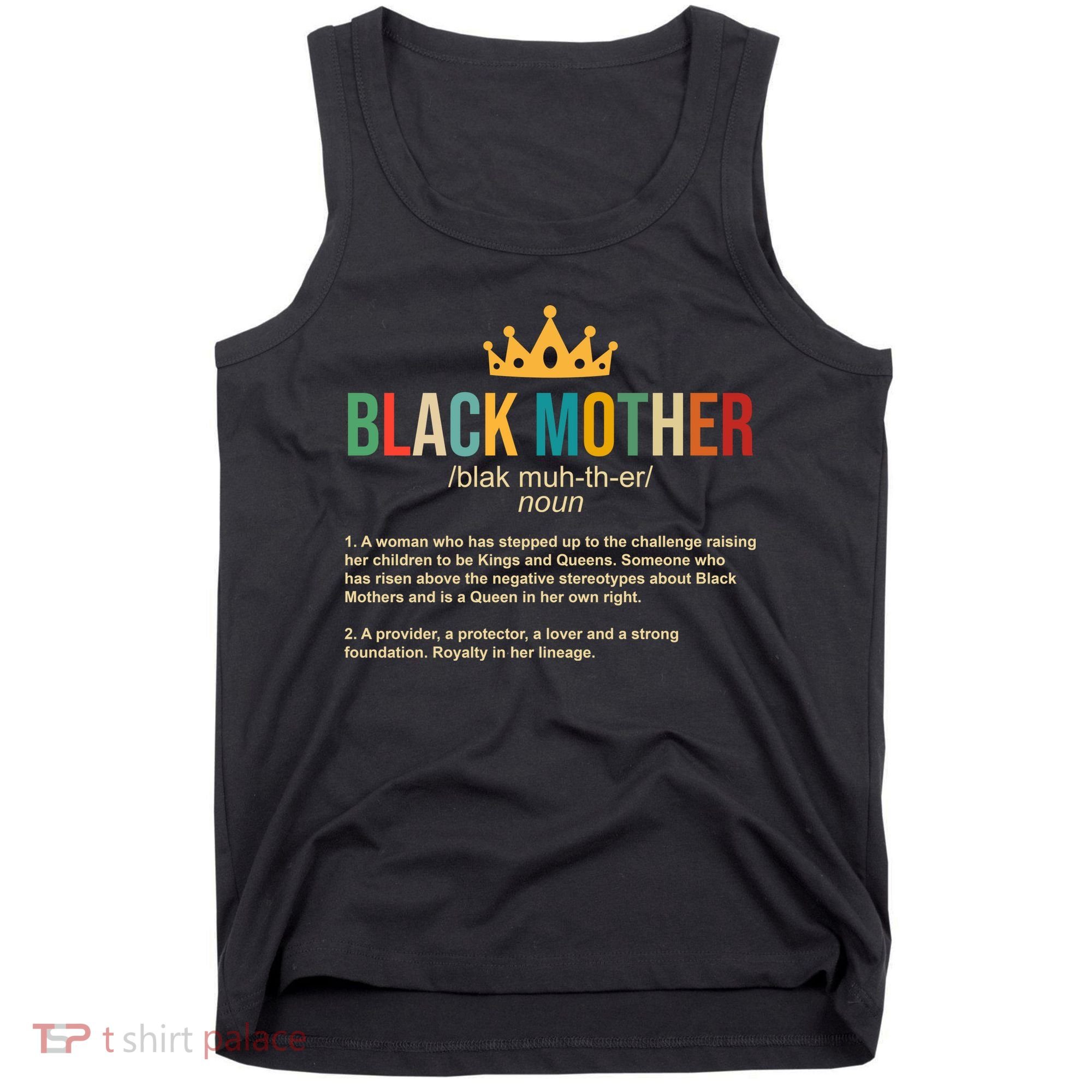 Black Mother Definition Crown Tank Top