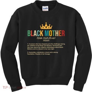 Black Mother Definition Crown Kids Sweatshirt
