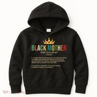 Black Mother Definition Crown Kids Hoodie thumb 0