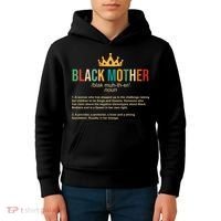 Black Mother Definition Crown Kids Hoodie thumb 4