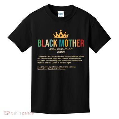Black Mother Definition Crown Kids T-Shirt