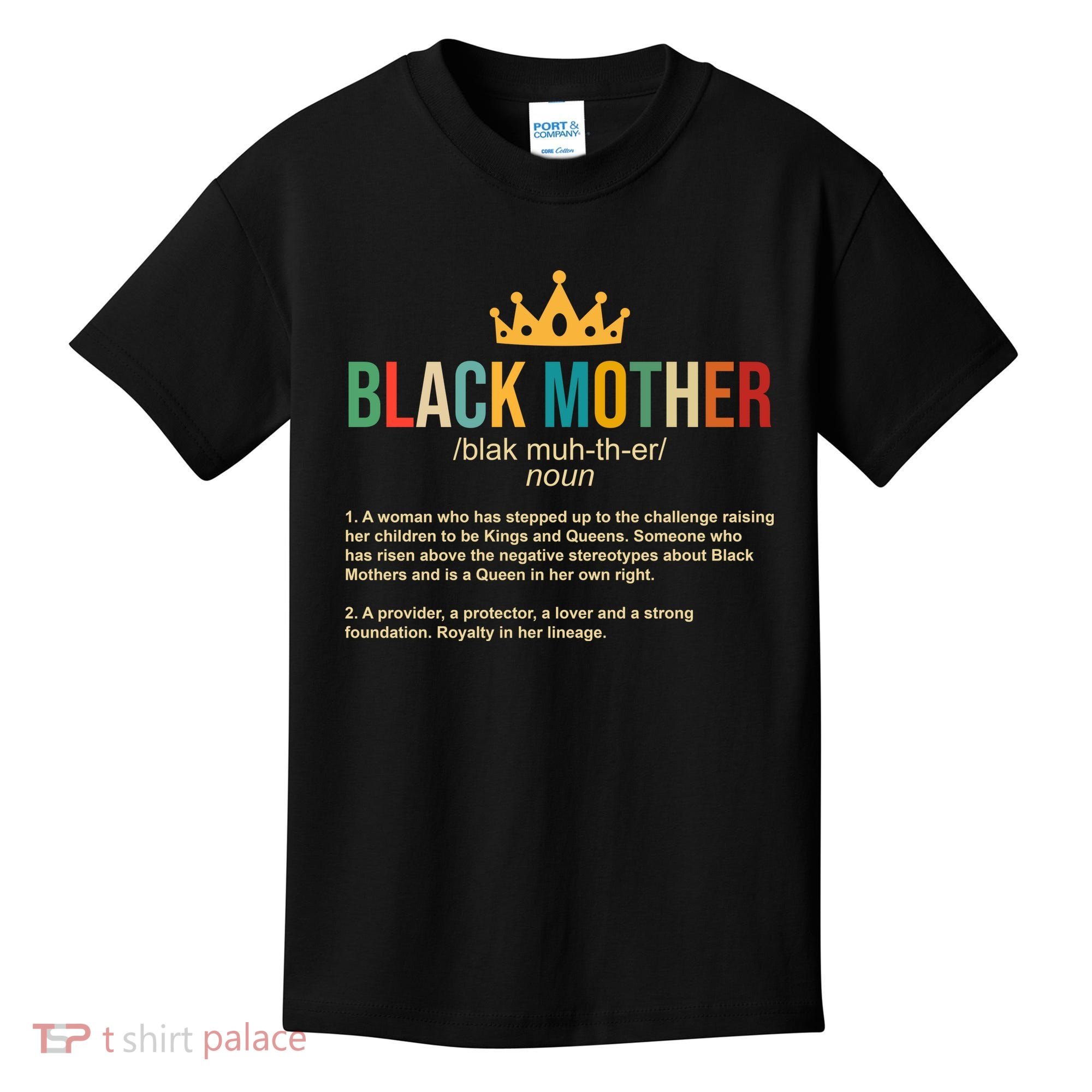 Black Mother Definition Crown Kids T-Shirt