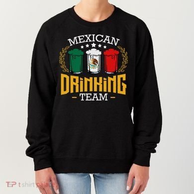 Beer Mexican Drinking Team Mexico Flag Funny Beer Pub Party Women's Sweatshirt