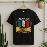 Beer Mexican Drinking Team Mexico Flag Funny Beer Pub Party T-Shirt thumb 2