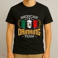 Beer Mexican Drinking Team Mexico Flag Funny Beer Pub Party T-Shirt thumb 3