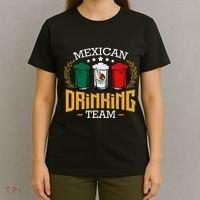 Beer Mexican Drinking Team Mexico Flag Funny Beer Pub Party T-Shirt thumb 4