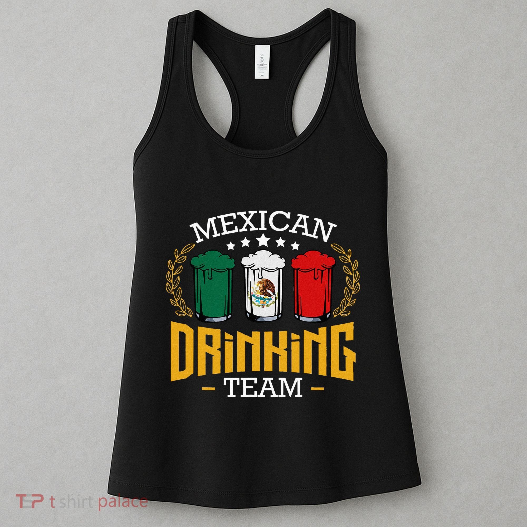 Beer Mexican Drinking Team Mexico Flag Funny Beer Pub Party Women's Tank Top