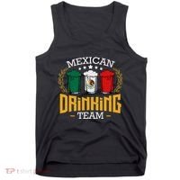 Beer Mexican Drinking Team Mexico Flag Funny Beer Pub Party Tank Top thumb 0