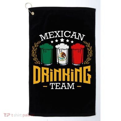 Beer Mexican Drinking Team Mexico Flag Funny Beer Pub Party Golf Towel