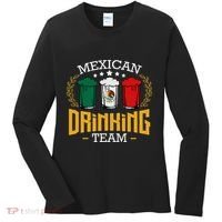 Beer Mexican Drinking Team Mexico Flag Funny Beer Pub Party Women's Long Sleeve Shirt thumb 0