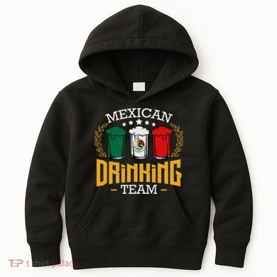 Beer Mexican Drinking Team Mexico Flag Funny Beer Pub Party Kids Hoodie