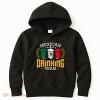 Beer Mexican Drinking Team Mexico Flag Funny Beer Pub Party Kids Hoodie thumb 0