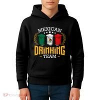 Beer Mexican Drinking Team Mexico Flag Funny Beer Pub Party Kids Hoodie thumb 4