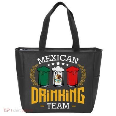 Beer Mexican Drinking Team Mexico Flag Funny Beer Pub Party Tote Bag