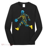 Basketball Menorah Dreidel Jewish Hanukkah Long Sleeve Shirt thumb 0