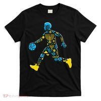 Basketball Menorah Dreidel Jewish Hanukkah T-Shirt thumb 0