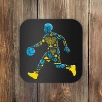 Basketball Menorah Dreidel Jewish Hanukkah Coaster thumb 0