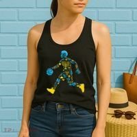 Basketball Menorah Dreidel Jewish Hanukkah Women's Tank Top thumb 2