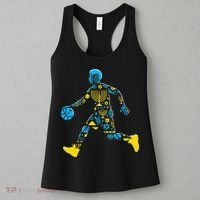 Basketball Menorah Dreidel Jewish Hanukkah Women's Tank Top thumb 3