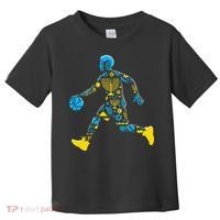 Basketball Menorah Dreidel Jewish Hanukkah Toddler T-Shirt thumb 0