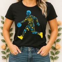 Basketball Menorah Dreidel Jewish Hanukkah Women's T-Shirt thumb 2