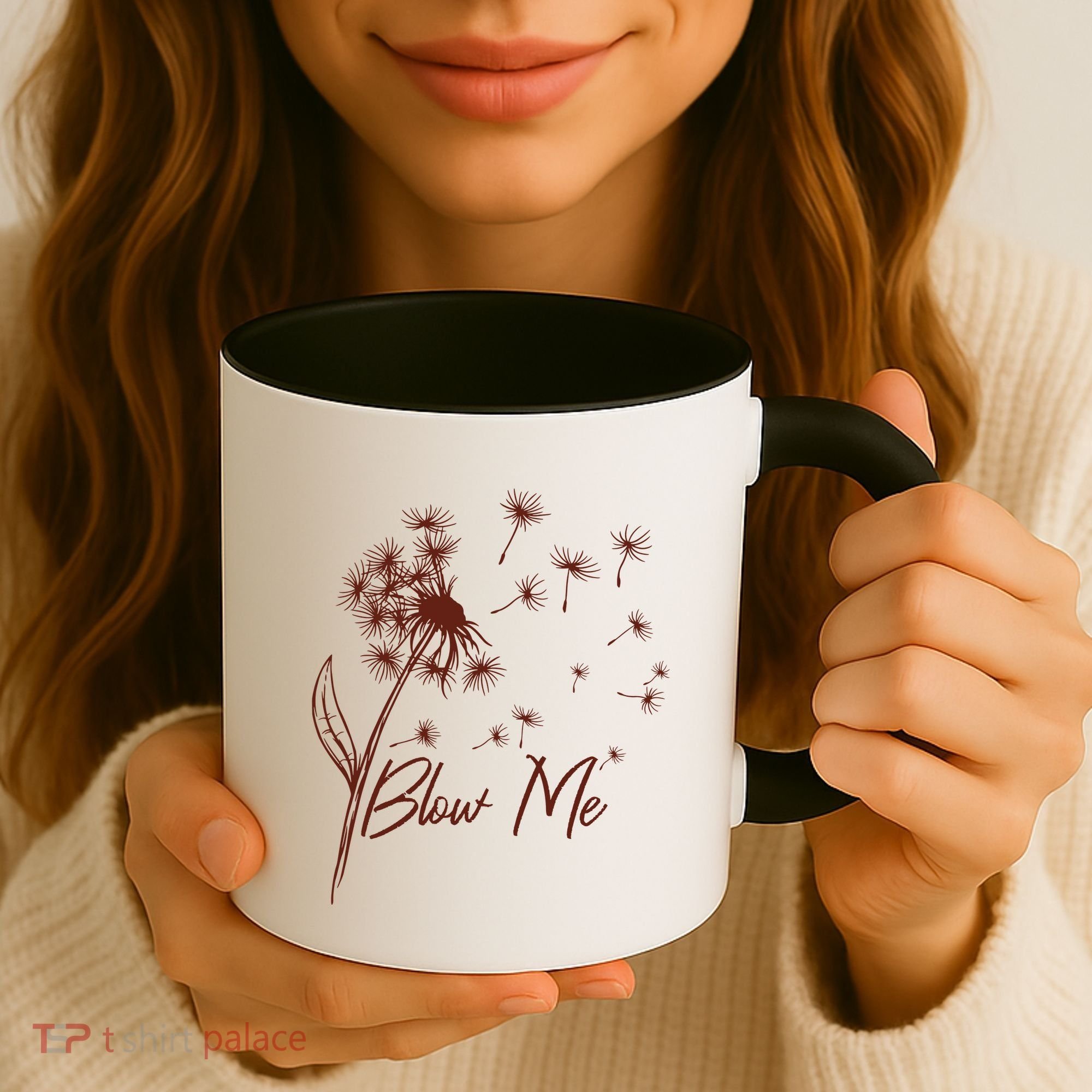 Blow Me Dandelion Funny Coffee Mug