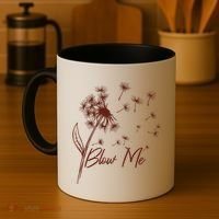 Blow Me Dandelion Funny Coffee Mug thumb 4