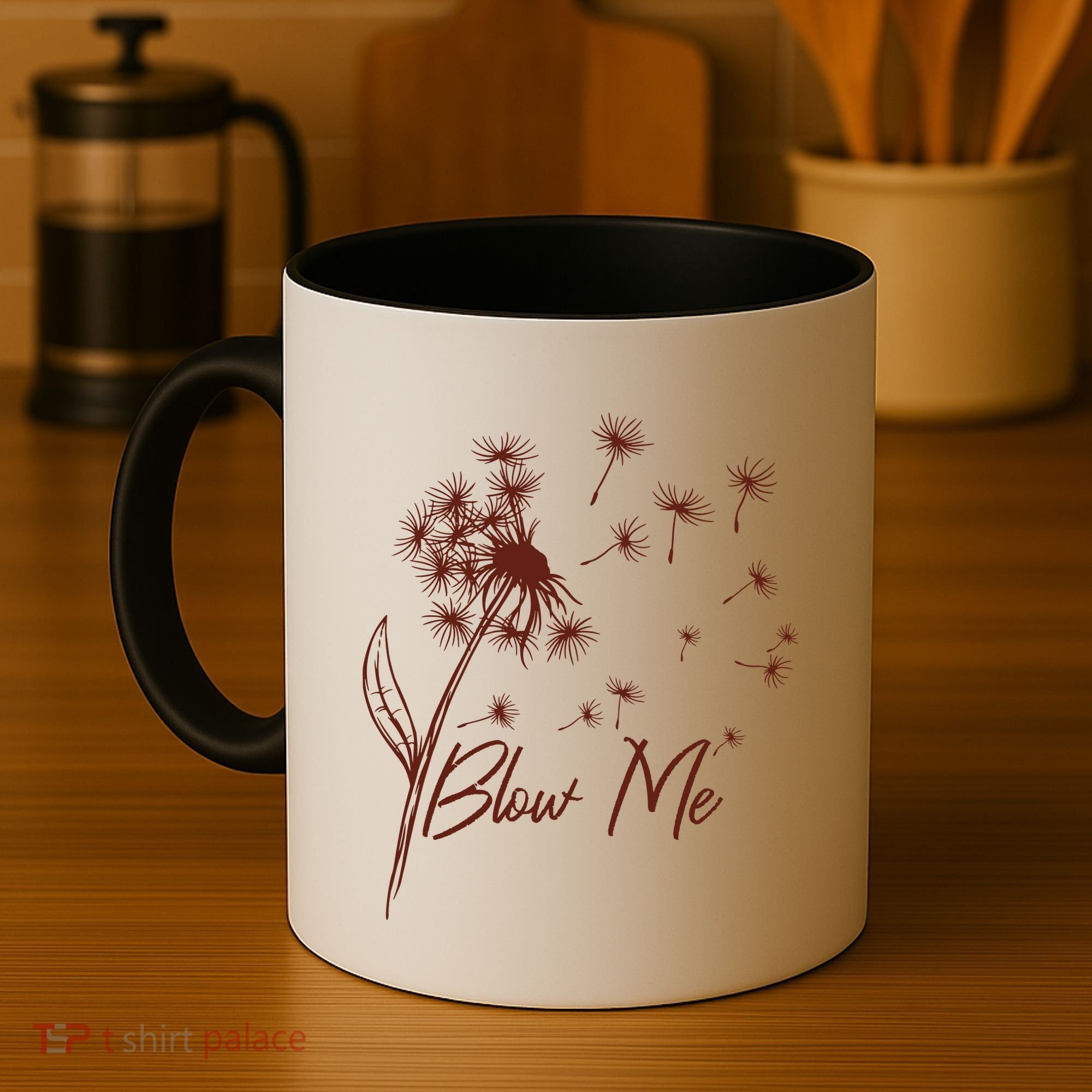 Blow Me Dandelion Funny Coffee Mug