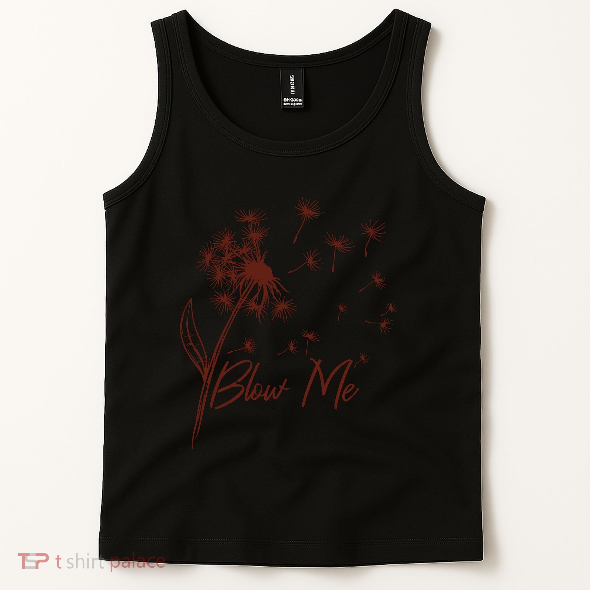 Blow Me Dandelion Funny Tank Top