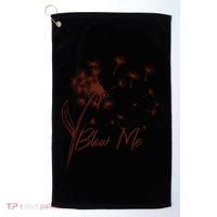 Blow Me Dandelion Funny Golf Towel thumb 0