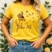 Blow Me Dandelion Funny Women's T-Shirt thumb 2