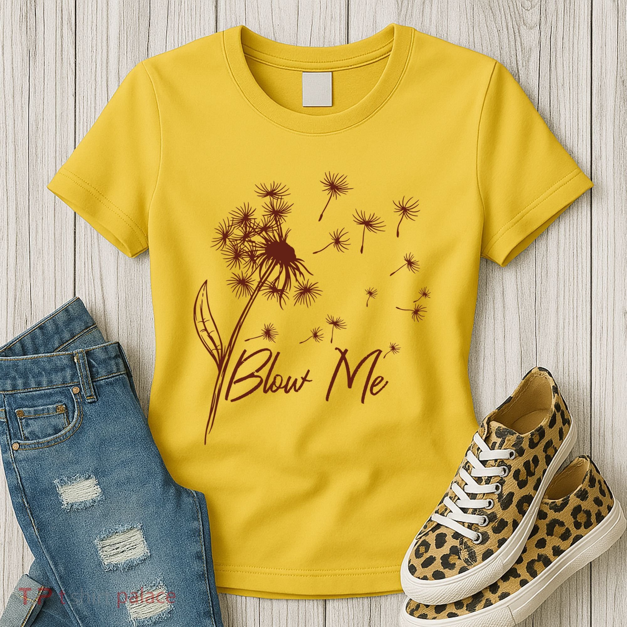 Blow Me Dandelion Funny Women's T-Shirt