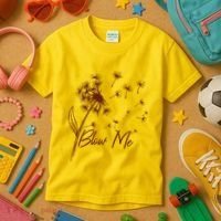 Blow Me Dandelion Funny Kids T-Shirt thumb 3