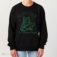Bread Maker Dough Cat Funny Sourdough Starter Baking Pun Women's Sweatshirt thumb 0