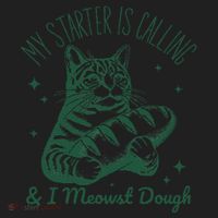 Bread Maker Dough Cat Funny Sourdough Starter Baking Pun Women's Sweatshirt thumb 2