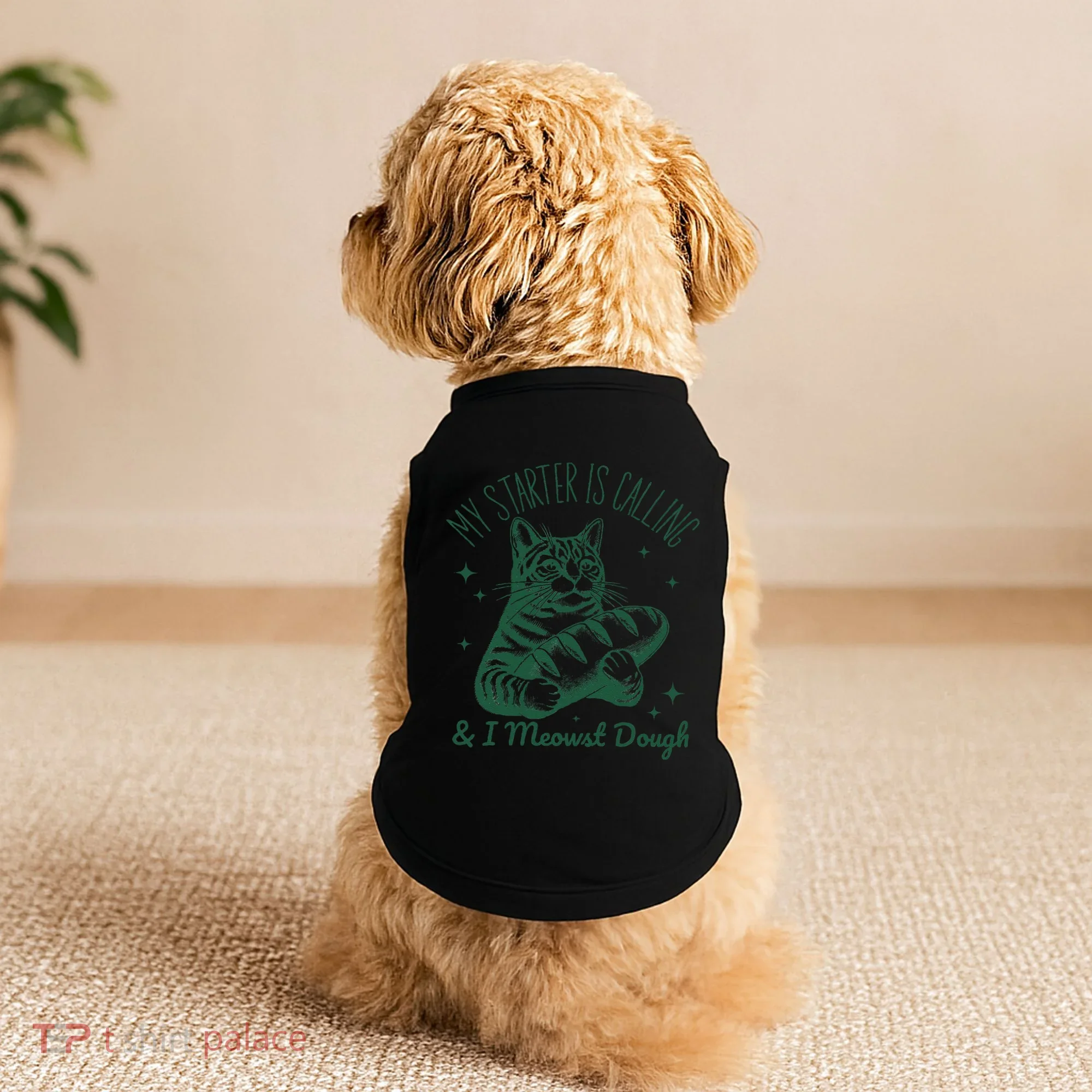 Bread Maker Dough Cat Funny Sourdough Starter Baking Pun Doggie Tank