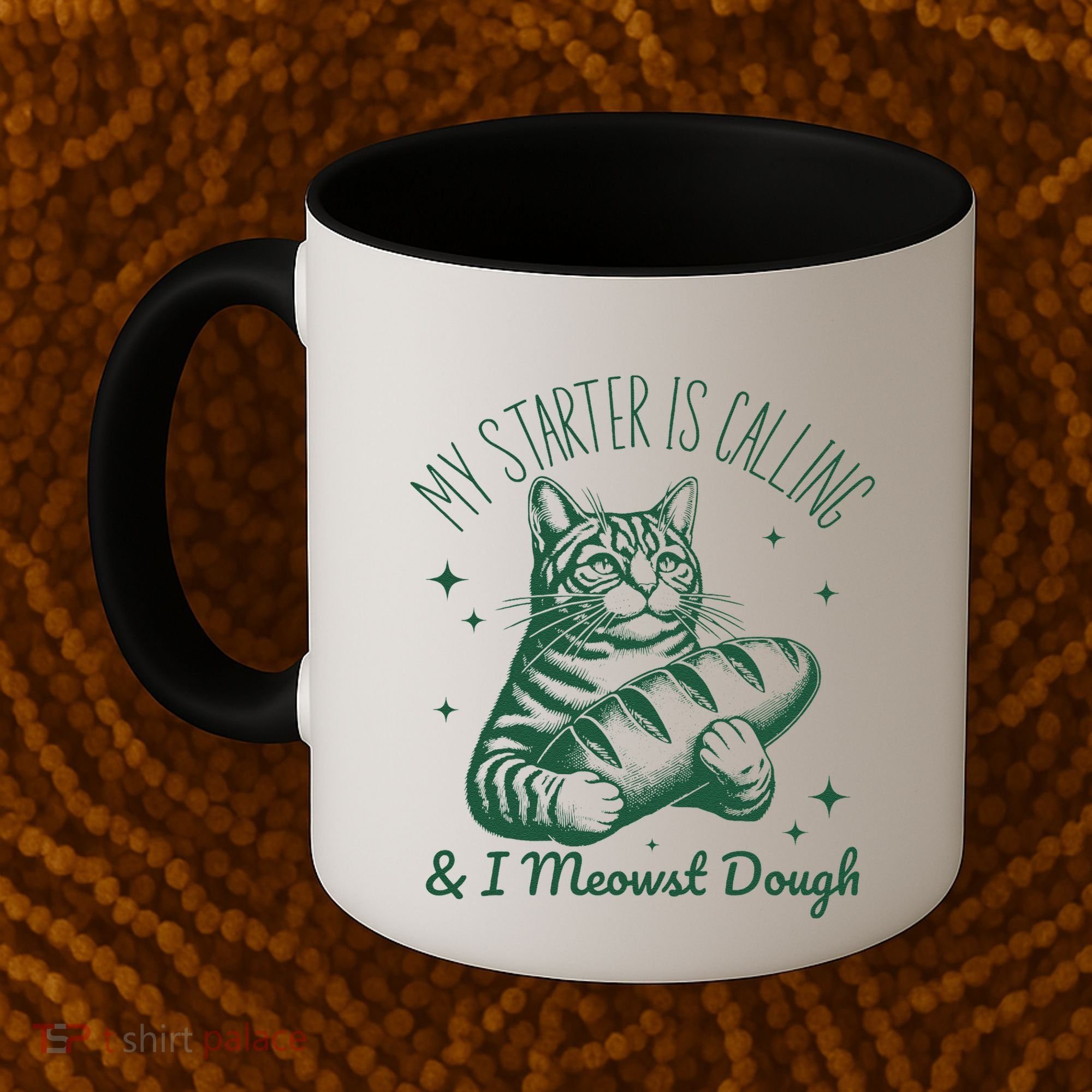Bread Maker Dough Cat Funny Sourdough Starter Baking Pun Coffee Mug
