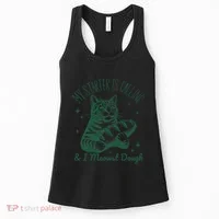 Bread Maker Dough Cat Funny Sourdough Starter Baking Pun Women's Tank Top thumb 0
