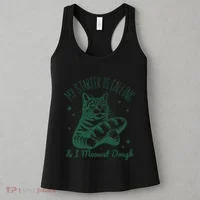 Bread Maker Dough Cat Funny Sourdough Starter Baking Pun Women's Tank Top thumb 3