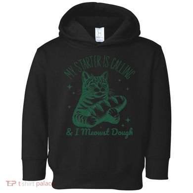 Bread Maker Dough Cat Funny Sourdough Starter Baking Pun Toddler Hoodie