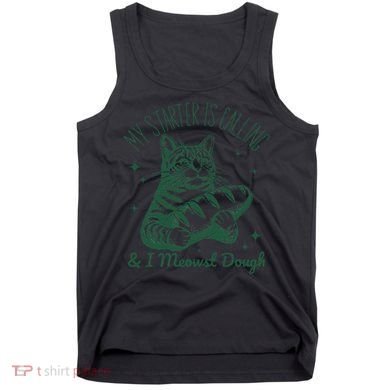 Bread Maker Dough Cat Funny Sourdough Starter Baking Pun Tank Top