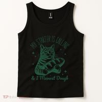 Bread Maker Dough Cat Funny Sourdough Starter Baking Pun Tank Top thumb 2