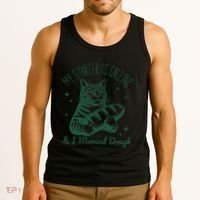 Bread Maker Dough Cat Funny Sourdough Starter Baking Pun Tank Top thumb 3