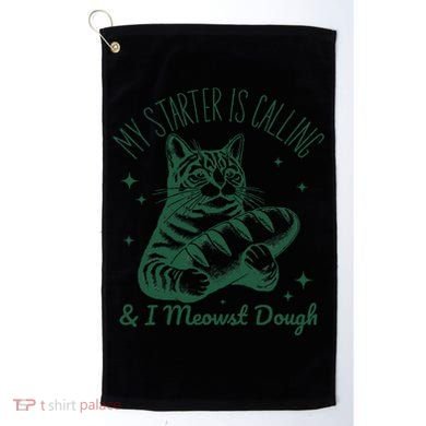 Bread Maker Dough Cat Funny Sourdough Starter Baking Pun Golf Towel