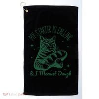 Bread Maker Dough Cat Funny Sourdough Starter Baking Pun Golf Towel thumb 0