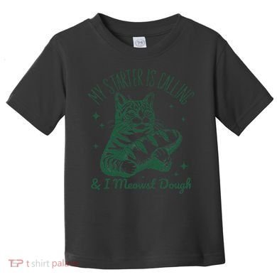 Bread Maker Dough Cat Funny Sourdough Starter Baking Pun Toddler T-Shirt