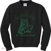Bread Maker Dough Cat Funny Sourdough Starter Baking Pun Kids Sweatshirt thumb 0