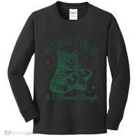 Bread Maker Dough Cat Funny Sourdough Starter Baking Pun Kids Long Sleeve Shirt thumb 0