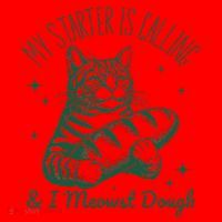Bread Maker Dough Cat Funny Sourdough Starter Baking Pun Santa Hat thumb 1