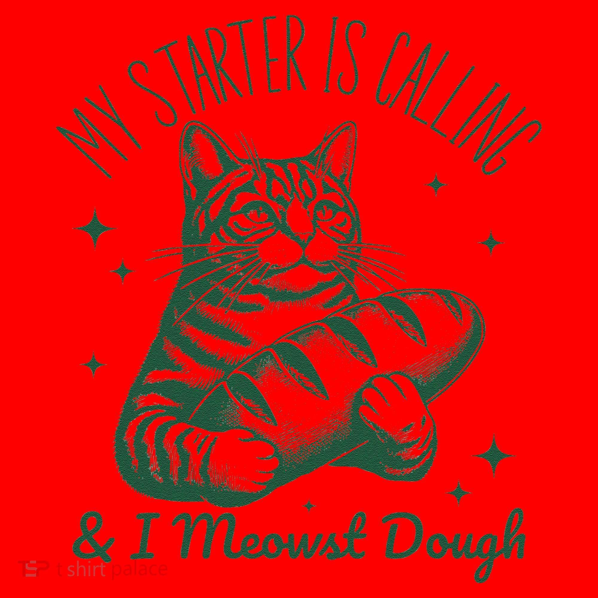 Bread Maker Dough Cat Funny Sourdough Starter Baking Pun Santa Hat